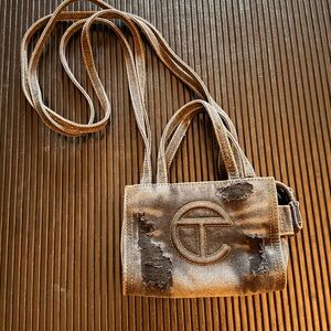 Telfar Distressed Brown Crossbody Bag